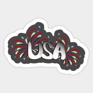 USA Fireworks Sticker